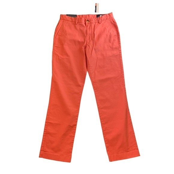 NWT VINEYARD VINES Slim Fit Breaker Pants Sailor Red, Salmon Pink 30 x 30 - Picture 3 of 9